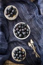 Yogurt with fresh blueberries and cereals Royalty Free Stock Photo