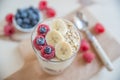 Yogurt with fresh fruit Royalty Free Stock Photo