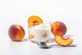 Yogurt fresh peach. Generate ai