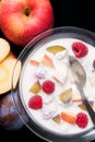 Yogurt with fruits Royalty Free Stock Photo