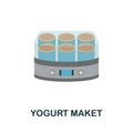 Yogurt Maket icon. Simple element from kitchen appliances collection. Creative Yogurt Maket icon for web design, templates,