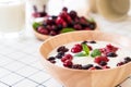 yogurt with mixed berries Royalty Free Stock Photo