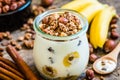 Yogurt with Muesli, Banana and Nuts