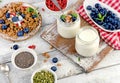 Yogurt, muesli and berries Royalty Free Stock Photo