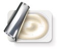 Yogurt packaging top view vector eps realistic 3