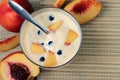 Yogurt with nectarine,Easy diet Breakfast