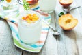 Yogurt with peaches