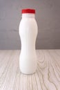 Yogurt plastic bottle isolated on background