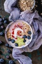 Yogurt smoothie bowl Royalty Free Stock Photo