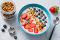 Yogurt smoothie bowl with superfoods Royalty Free Stock Photo