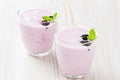 Yogurt with sweet dewberry Royalty Free Stock Photo