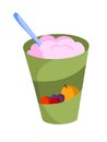 Yogurt.Vector illustration of yogurt.Vector food