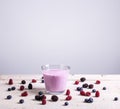 Yogurth with fresh berries Royalty Free Stock Photo