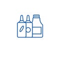 Yogurts line icon concept. Yogurts flat vector symbol, sign, outline illustration.