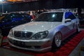Modified silver Mercedes Benz S 320 in Indonesian Custom Show