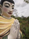 Yogyakarta, Indonesia: 28-november-2020, Buddha statue in `rawa kalibayam` Royalty Free Stock Photo