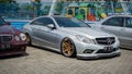 Modified Mercedes Benz E350 coupe in car meet