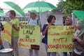 Environmentalist activists who are members of Climate Concern Community Network have held protest actions