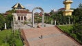 Yogyakarta, Indonesia - November 29, 2022 : Aerial view of Gadjah Mada University Mosque. quiet, peaceful atmosphere on a sunny Royalty Free Stock Photo