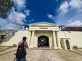 Yogyakarta, Indonesia in November 2022. The front entrance gate of the Fort Vredeburg Museum Royalty Free Stock Photo