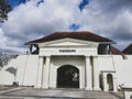 Yogyakarta, Indonesia in November 2022. The front entrance gate of the Fort Vredeburg Museum Royalty Free Stock Photo