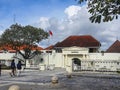 Yogyakarta, Indonesia in November 2022. The front entrance gate of the Fort Vredeburg Museum Royalty Free Stock Photo