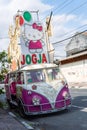 Volkswagen Combi revisited, with a bicycle touch and girly Hello kitty style