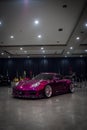 Modified purple Porsche Cayman 987 in Black Auto attle Yogyakarta 2023