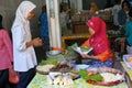 Traditional food trader at Niten Market, Yogyakarta