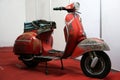 Vintage scooters model is on display during Indonesia Scooter Festival 2018.