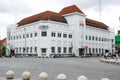 Yogyakarta - October 2021 : Bank BNI historical building at titik nol or zero point kilometer.