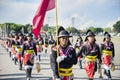 Yogyakarta palace troops in a festival