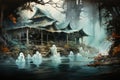 Yokai - Ghost spirits haunt houses and grounds