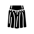 yoke skirt glyph icon vector illustration