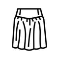 yoke skirt line icon vector illustration