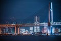 Yokohama Bay Bridge and Yokohama Minato Mirai of night view Royalty Free Stock Photo