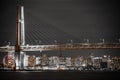 Yokohama Bay Bridge and Yokohama Minato Mirai of night view Royalty Free Stock Photo