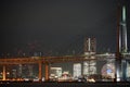 Yokohama Bay Bridge and Yokohama Minato Mirai of night view Royalty Free Stock Photo
