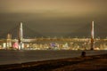 Yokohama Bay Bridge and Yokohama Minato Mirai of night view Royalty Free Stock Photo