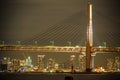 Yokohama Bay Bridge and Yokohama Minato Mirai of night view Royalty Free Stock Photo