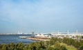 Yokohama Bay War Ship and passenger ship.