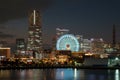 Yokohama City Port in the Sunset during winter season Royalty Free Stock Photo