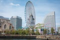 Yokohama Cosmo world Amusement park in Yokohama Bay.