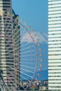 Yokohama Ferris Wheel Cosmo Clock 21 and Fuji mountain in Japan Royalty Free Stock Photo