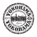 Yokohama grunge rubber stamp