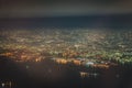 Yokohama night view as seen from an airplane Royalty Free Stock Photo