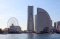 Yokahama Bay and the Yokohama Skyline in Yokohama, Kanagawa, Japan.