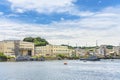 Support vessel Yard Tag boats of the Japan Maritime Self-Defense Force in Yokosuka Naval Port.