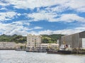 Yard Tag boats of Japan Maritime Self-Defense Force in Nagaura port of Yokosuka Naval Base.