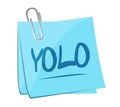 yolo memo post illustration design